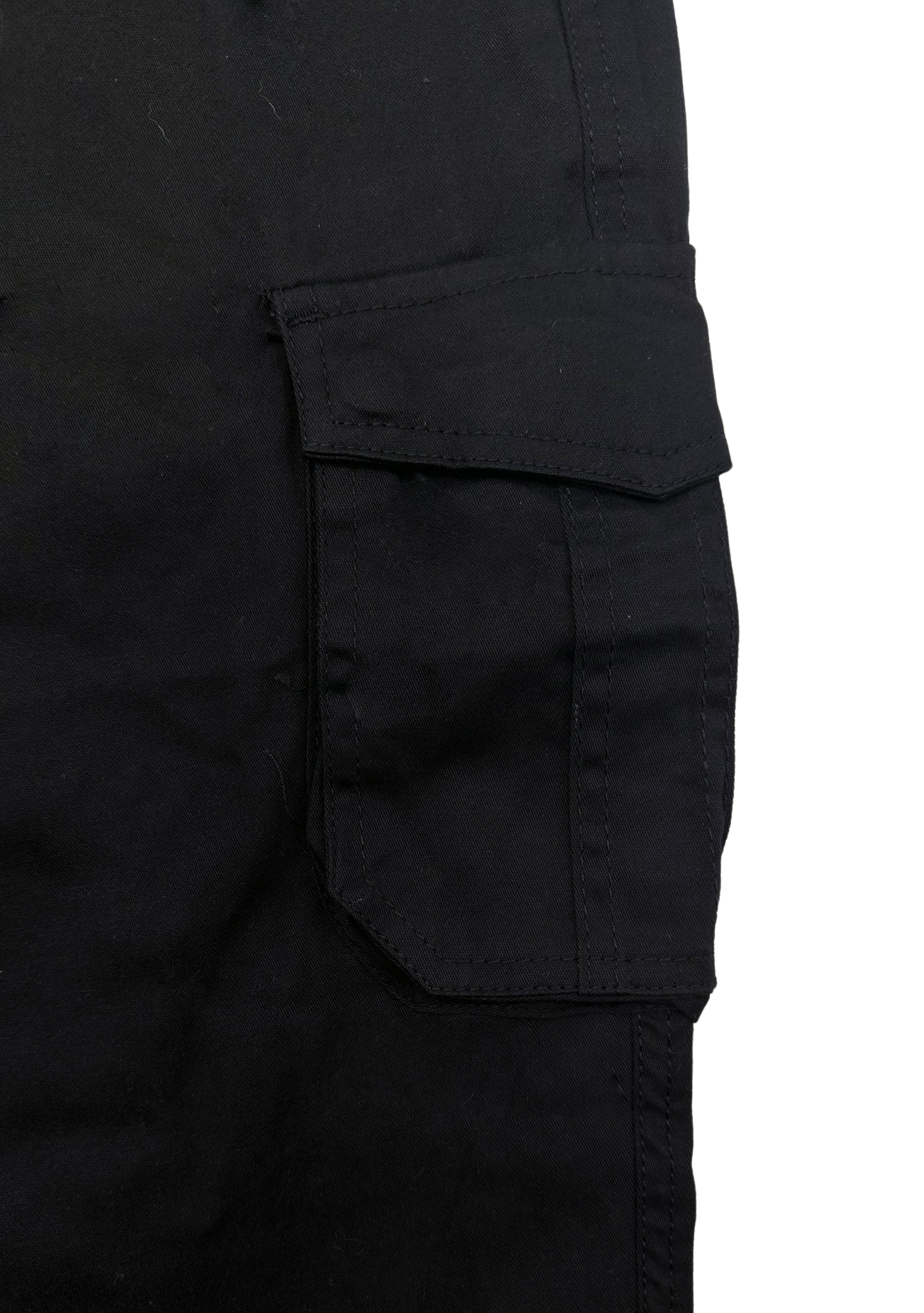 MEN'S SIDE-POCKET CARGO JOGGER PANTS (BLACK)