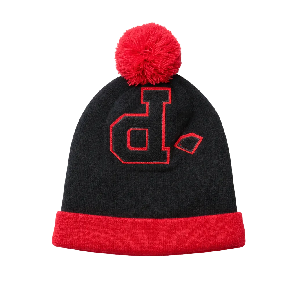 DIAMOND SUPPLY RED/BLACK KNITTED TOUQUE
