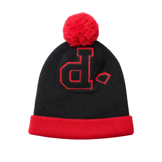 DIAMOND SUPPLY RED/BLACK KNITTED TOUQUE