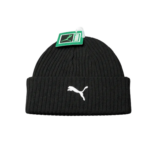 PUMA RIBBED CUFF BEANIE (BLACK)