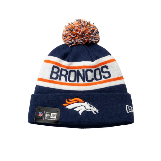 NEW ERA NFL DENVER BRONCOS BIGGEST FAN NAVY/ORANGE TOUQUE