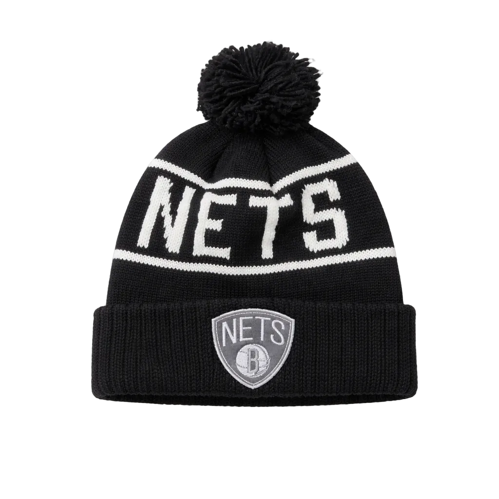 BROOKLYN NETS KNITTED TOUQUE (BLACK)