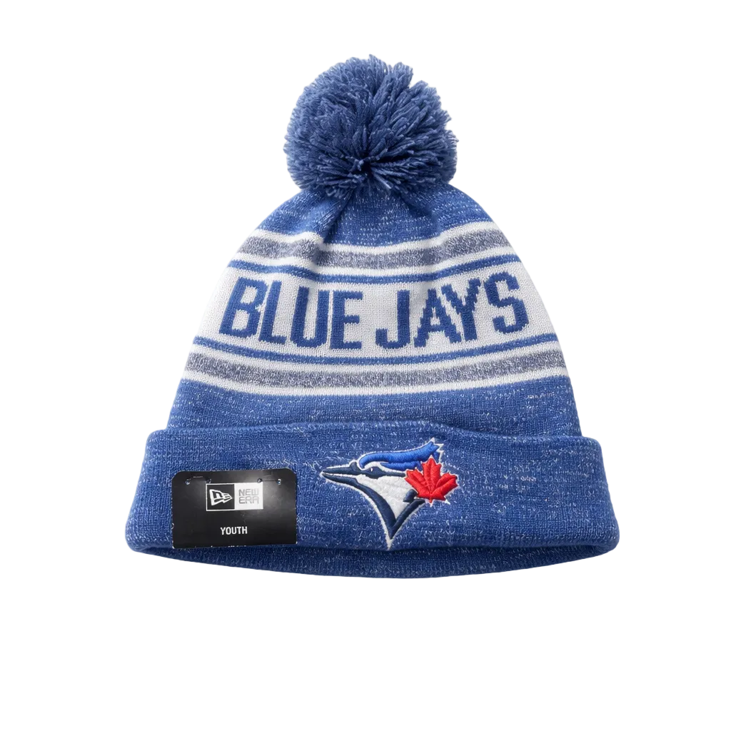 NEW ERA YOUTH KIDS TOASTY COVER TORONTO BLUE JAYS BLUE TOUQUE