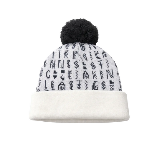 LAST KING PATTERNED BLACK & WHITE WINTER TOUQUE
