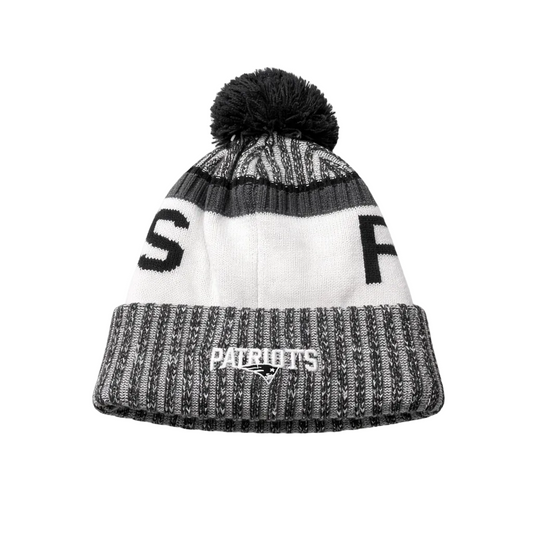 NEW ERA NFL NEW ENGLAND PATRIOTS BLACK/GREY/WHITE TOUQUE