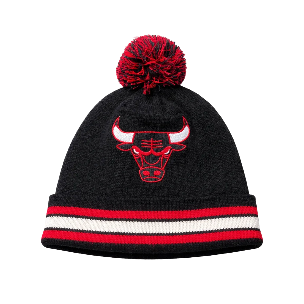 MITCHELL & NESS NBA CHICAGO BULLS BLACK/RED WINTER TOUQUE