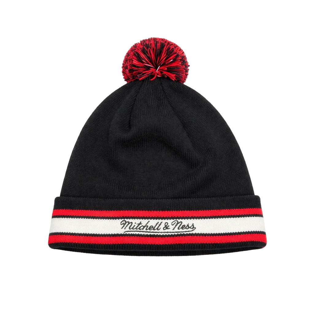 MITCHELL & NESS NBA CHICAGO BULLS BLACK/RED WINTER TOUQUE