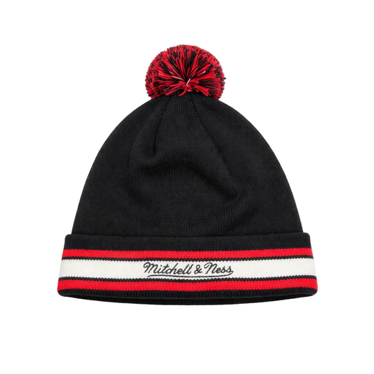 MITCHELL & NESS NBA CHICAGO BULLS BLACK/RED WINTER TOUQUE