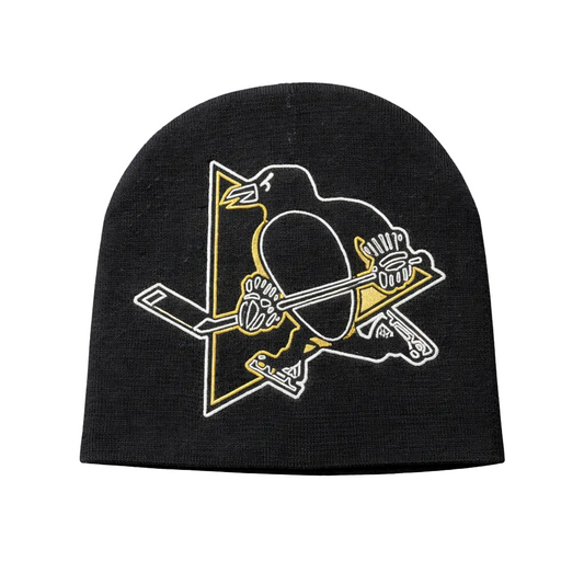 REEBOK NHL PITTSBURGH PENGUINS BLACK KNITTED SKULL TOUQUE