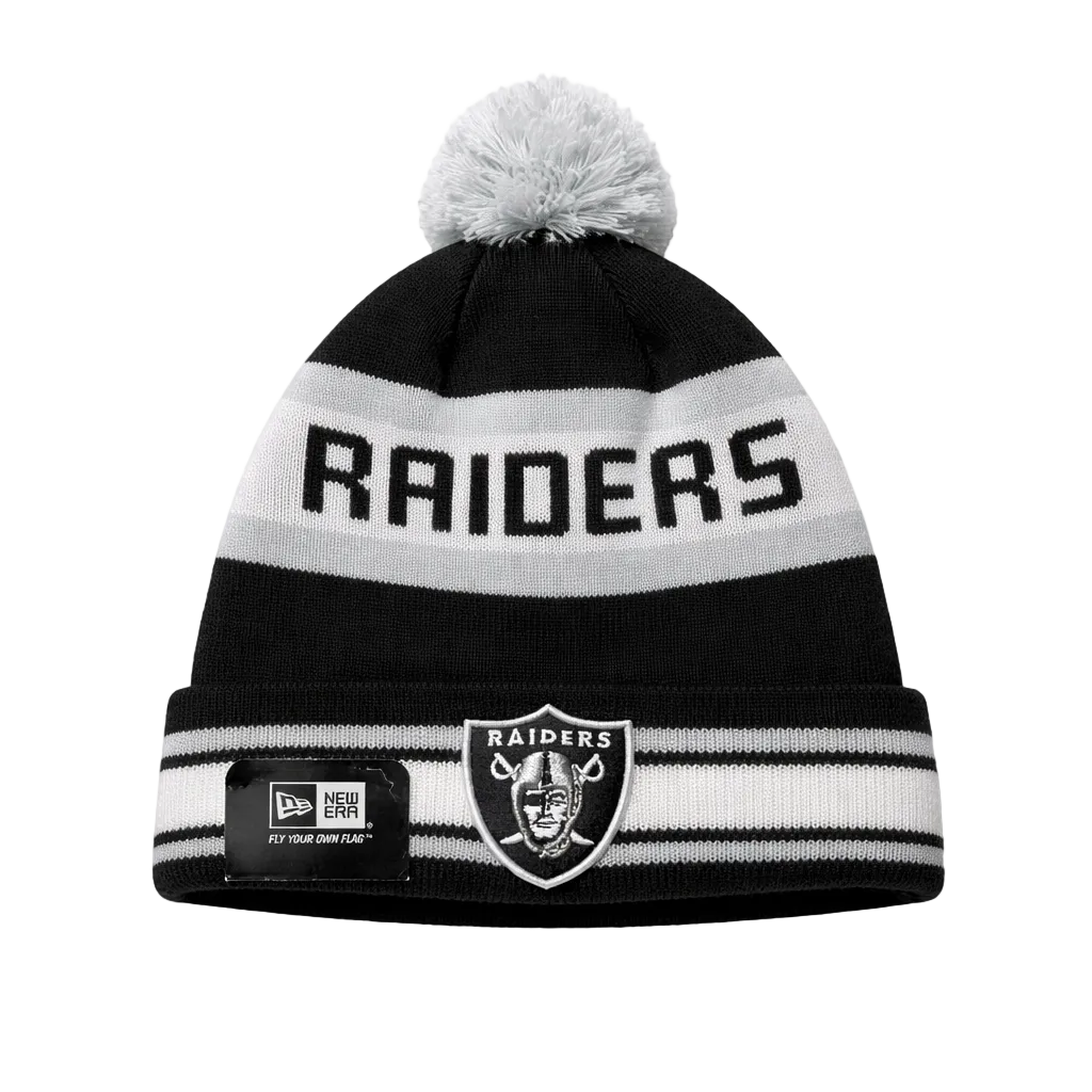 NEW ERA NFL LAS VEGAS RAIDERS THE JAKE 3 BLACK/GREY OSFA WINTER TOUQUE