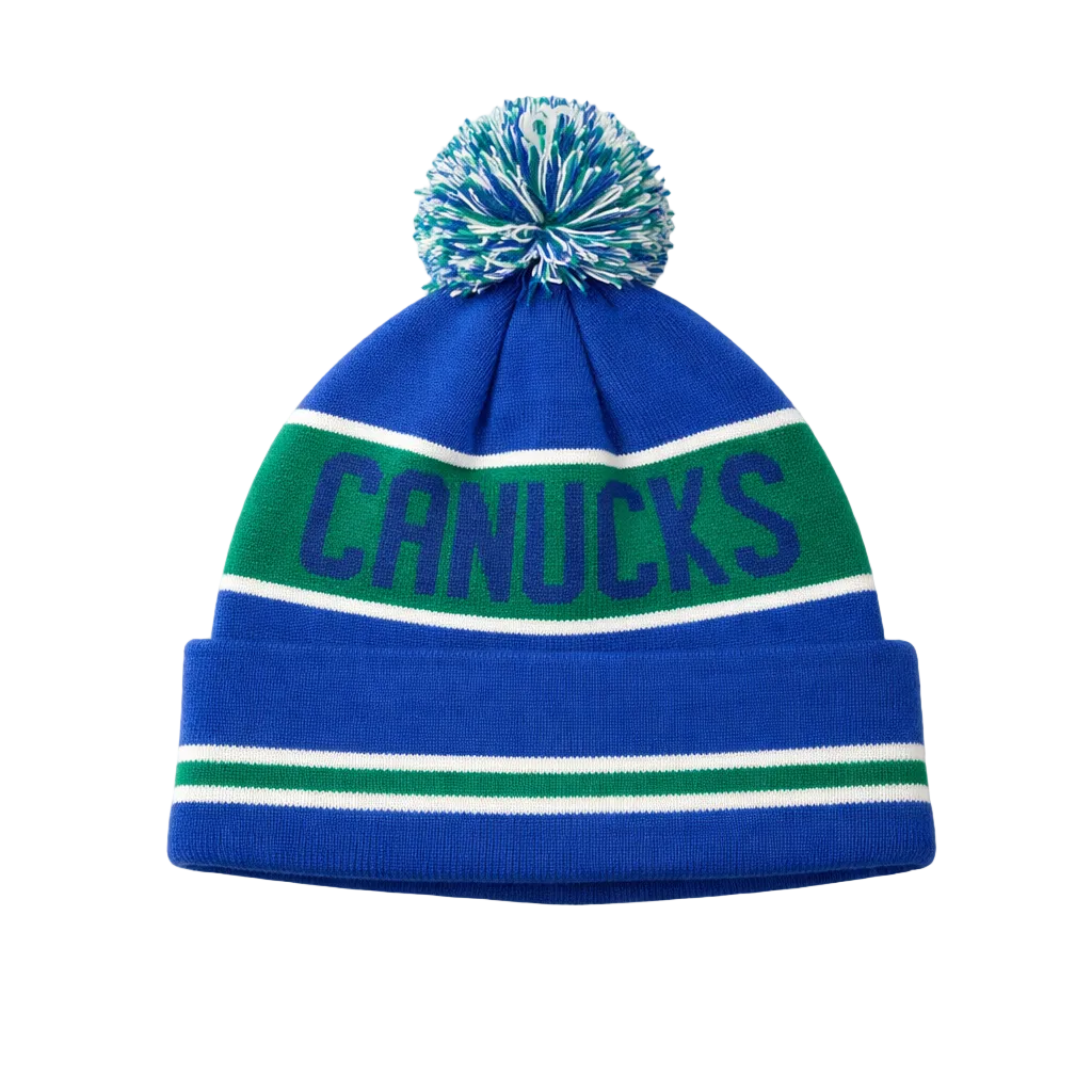 NEW ERA VANCOUVER CANUCKS ROYAL BLUE/GREEN TOUQUE