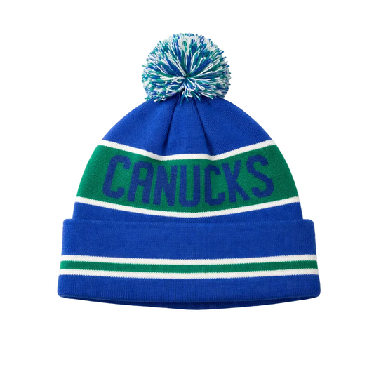 NEW ERA VANCOUVER CANUCKS ROYAL BLUE/GREEN TOUQUE