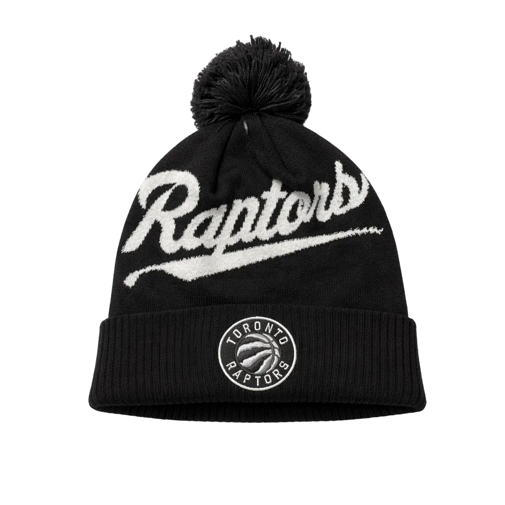 MITCHELL & NESS NBA TORONTO RAPTORS BLACK/WHITE TOUQUE