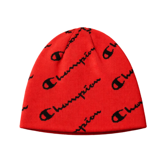 CHAMPION REVERSIBLE RED & BLACK BEANIE