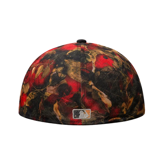 NEW ERA 59FIFTY MLB LOS ANGELES DODGERS 6OTH ANNIVERSARY BLACK WITH AUTUMN LEAFS DESIGN FITTED HAT