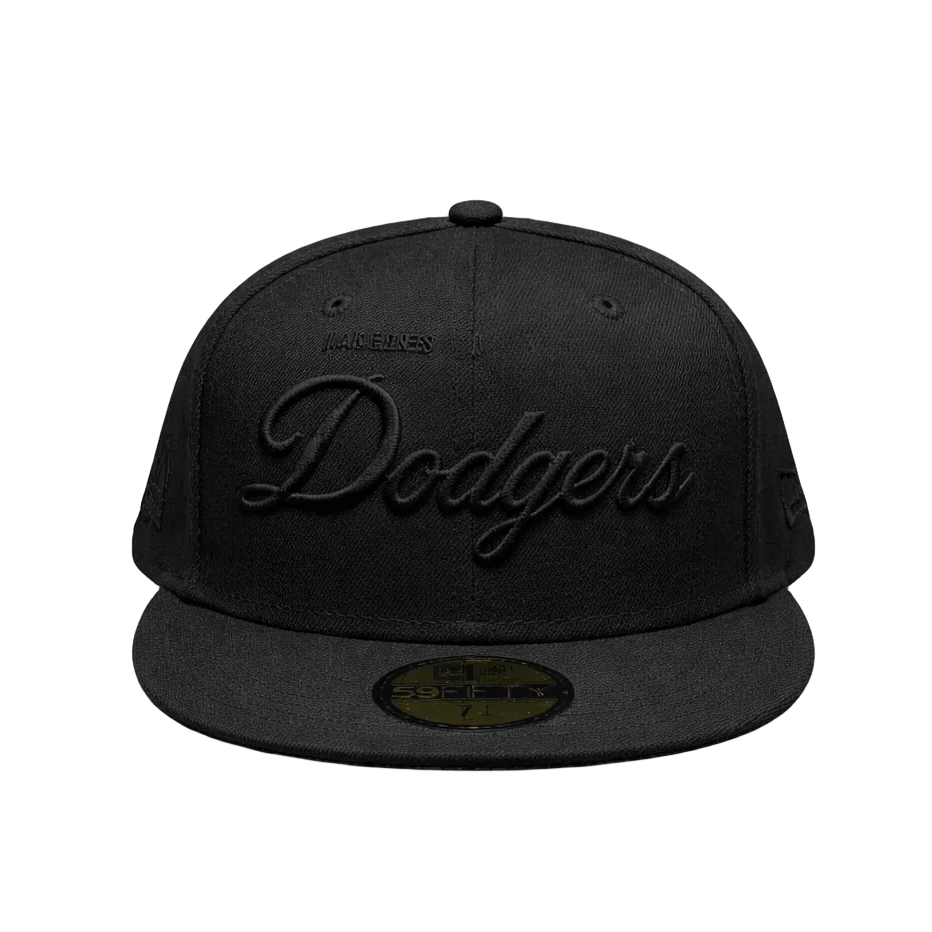 NEW ERA 59FIFTY MLB LOS ANGELES DODGERS BLACK FITTED HAT