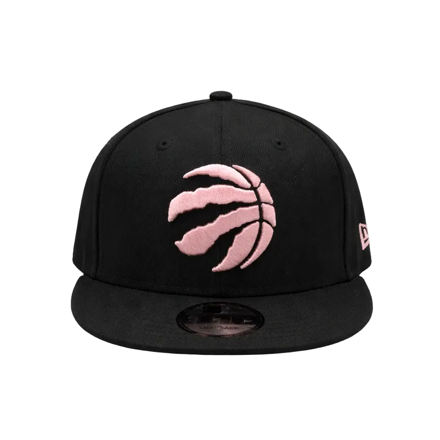 NEW ERA 9FIFTY NBA TORONTO RAPTORS BLACK BLUSH SKY SNAPBACK HAT