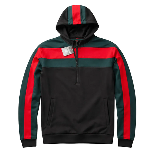 2 PCS VIP TRACKSUIT WITH HOOD (BLACK/RED/GREEN)