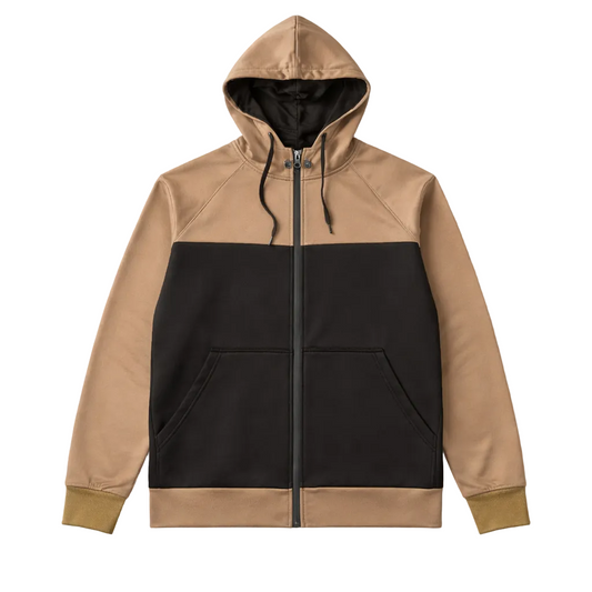 2 PCS VIP TRACKSUIT WITH HOOD (KHAKI)