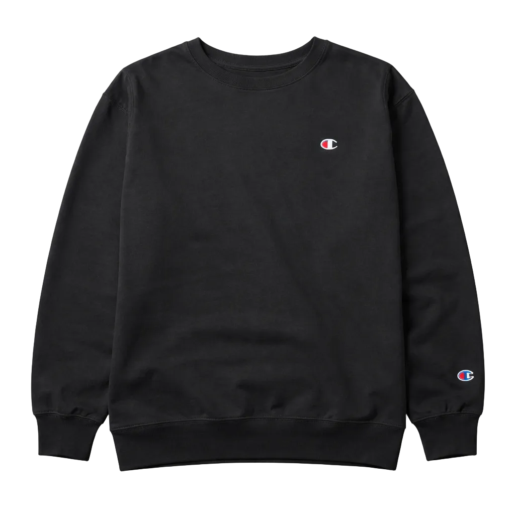 CHAMPION CORE LOGO BLACK CREWNECK (BIG&TALL)