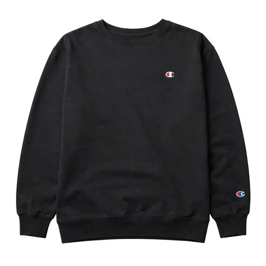 CHAMPION CORE LOGO BLACK CREWNECK (BIG&TALL)