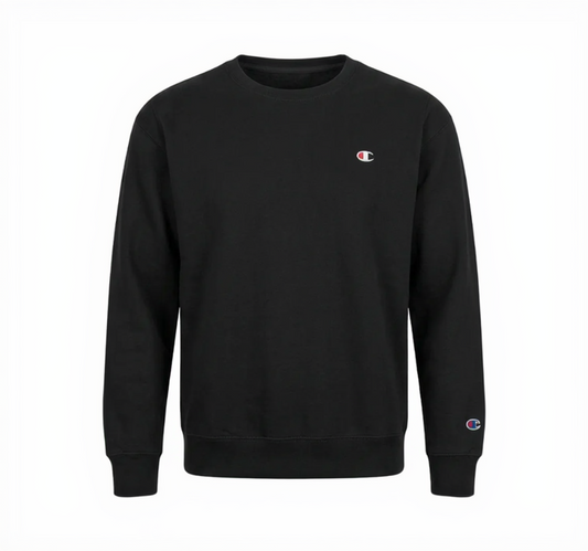 CHAMPION CORE LOGO BLACK CREWNECK (BIG&TALL)