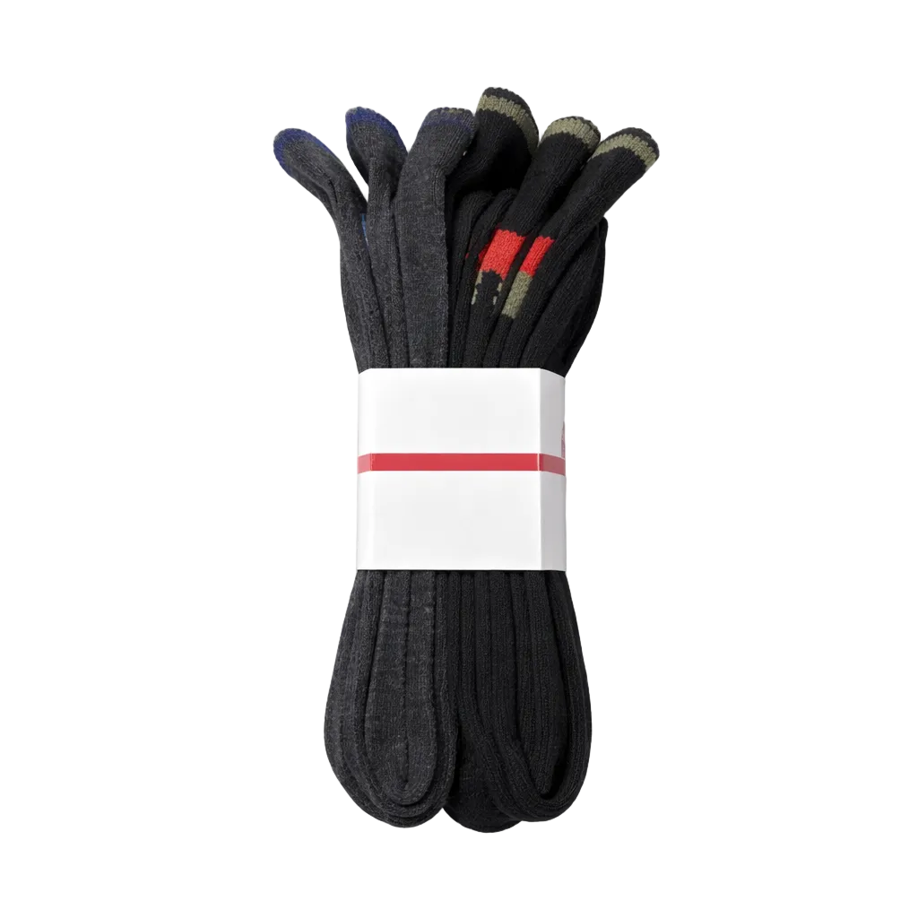 FILA MEN'S 3 PAIR LONG CREW SOCKS (GREY/CHARCOAL)