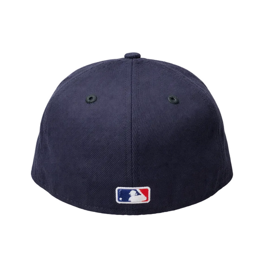 59FIFTY NEW ERA MEN'S MLB NEW YORK YANKEES WHITE ON NAVY FITTED HAT