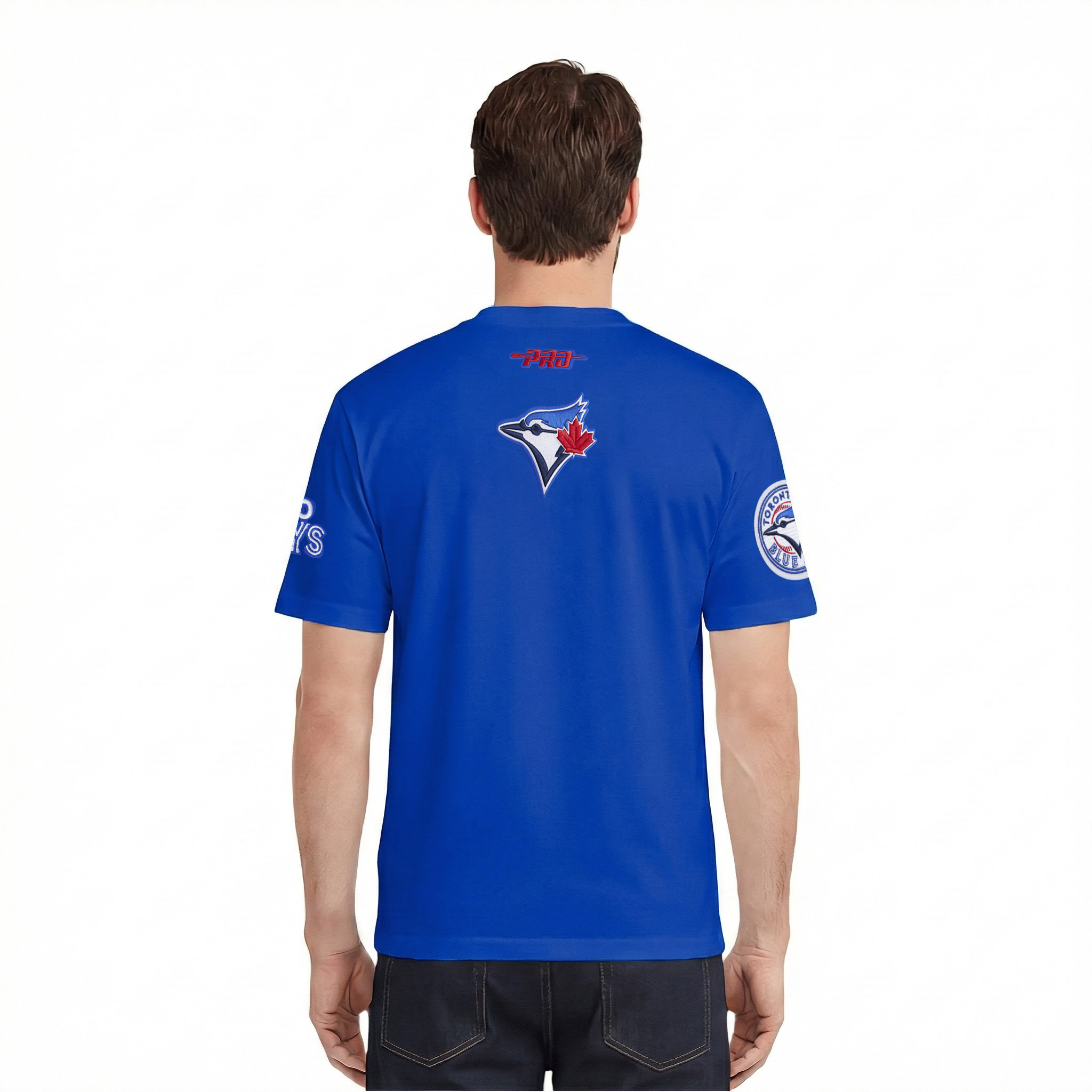 PRO STANDARD MLB TORONTO BLUE JAYS CITY ARCH M SJ MEN'S ROYAL BLUE T-SHIRT.
