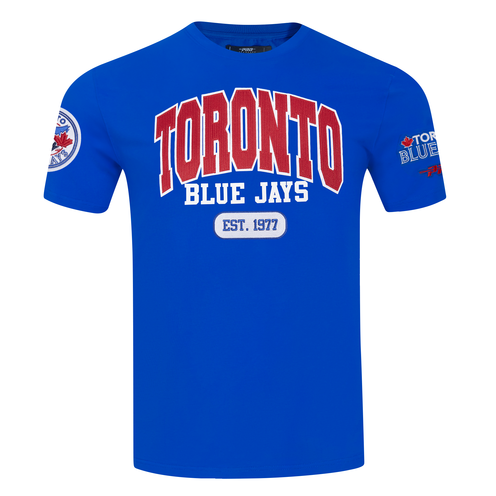 PRO STANDARD MLB TORONTO BLUE JAYS CITY ARCH M SJ MEN'S ROYAL BLUE T-SHIRT.