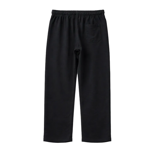 AGILE OPEN BOTTOM JOGGER W/ STRIPES (BLACK)