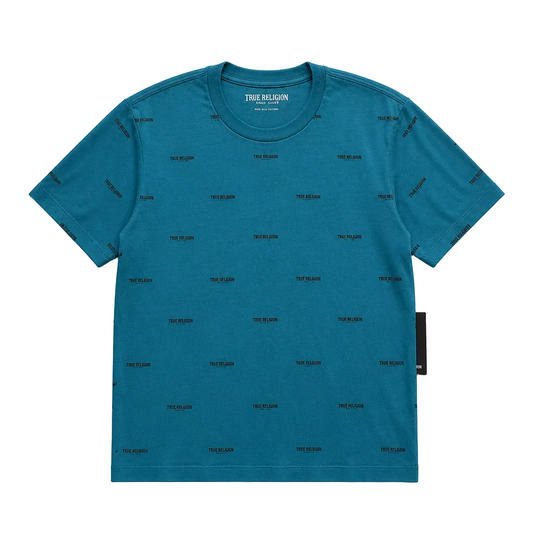ALL OVER ARCHED SS CREW NECK TEE