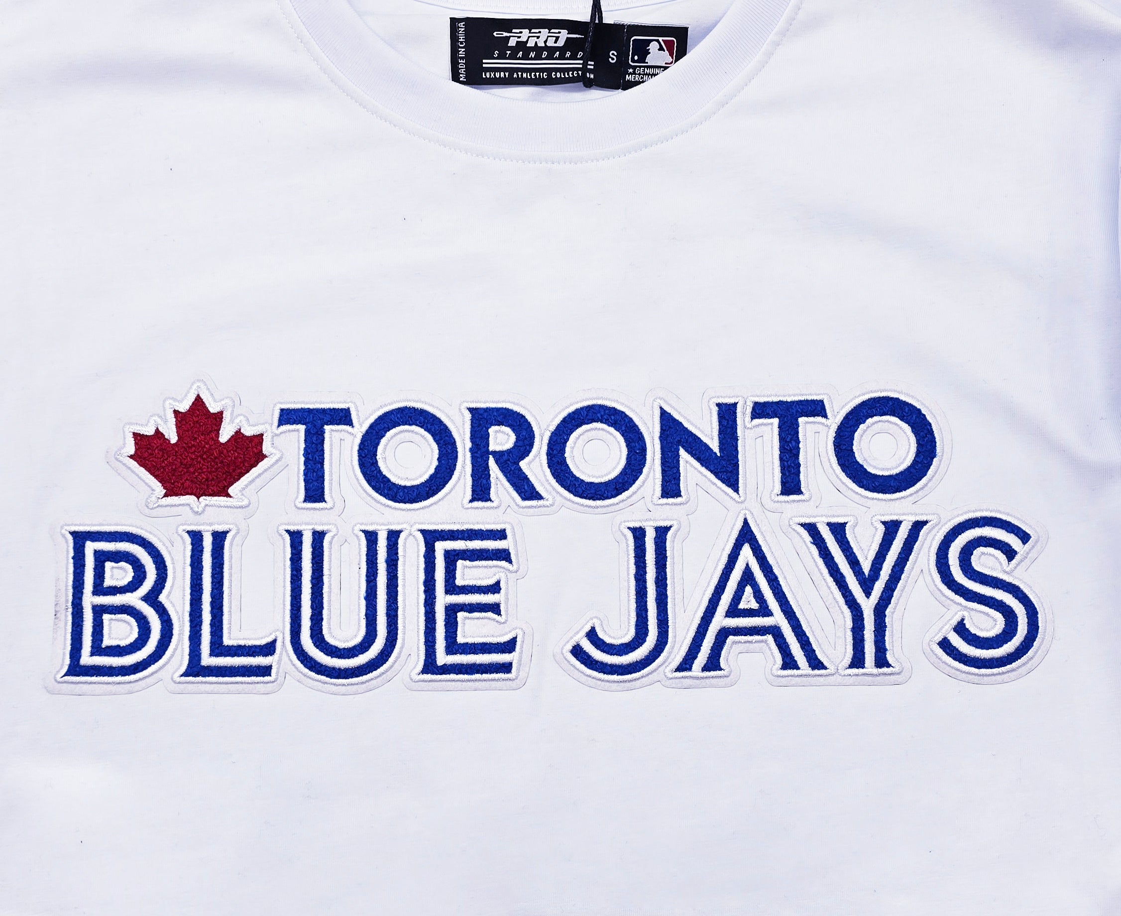 PRO STANDARD MLB TORONTO BLUE JAYS CLASSIC CHENILLE MEN'S WHITE/BLUE T-SHIRT