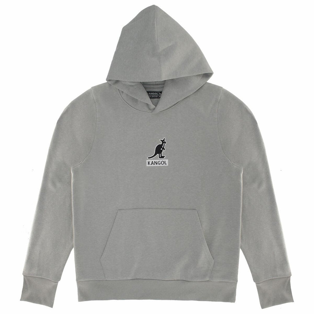 KANGOL MEN'S EMBROIDERED CLASSIC LOGO HOODIE (GREY)