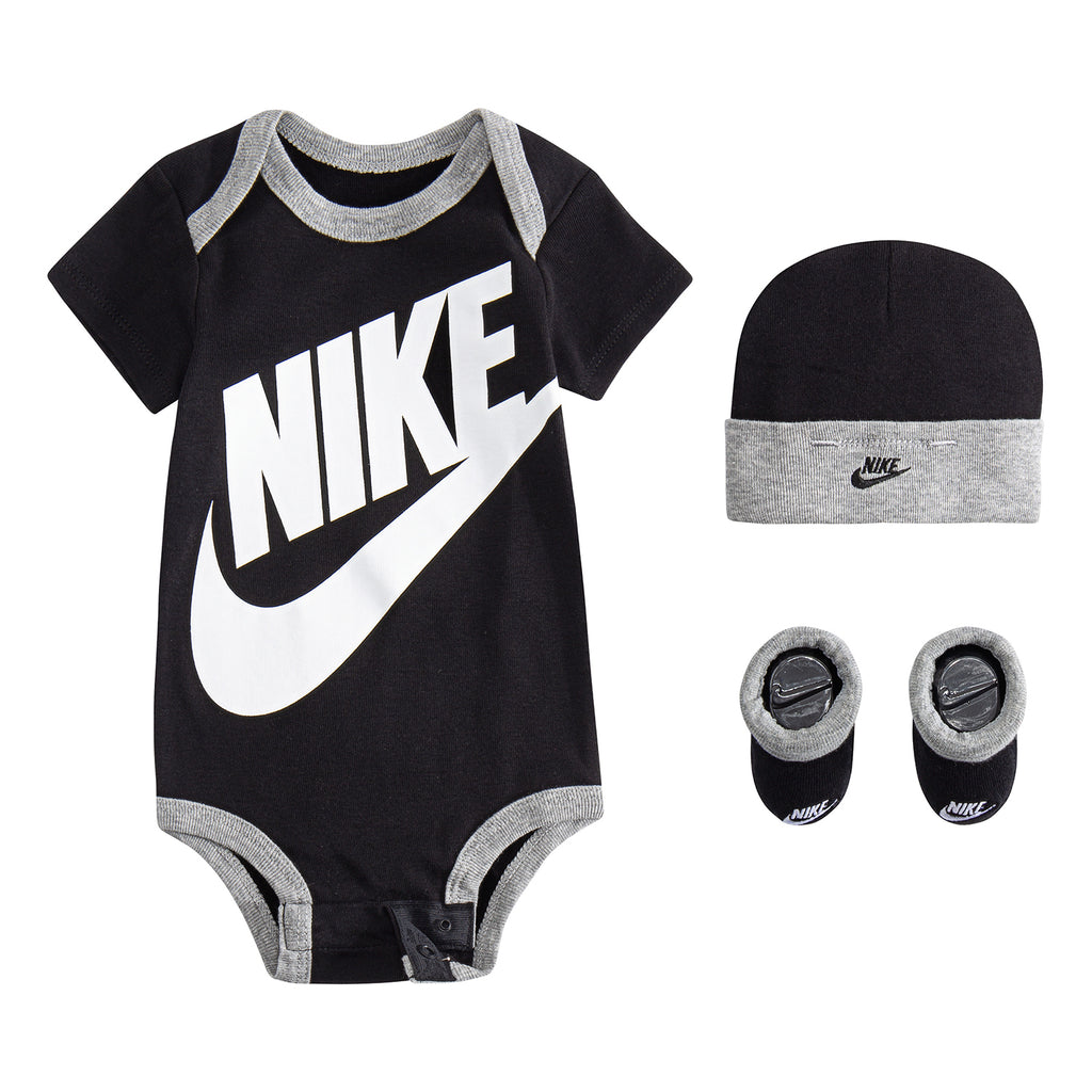 NIKE BABY 3-PIECE BOX SET (BLACK)