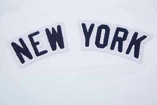 PRO STANDARD MLB NEW YORK YANKEES CLASSIC CHENILLE MEN'S WHITE T-SHIRT