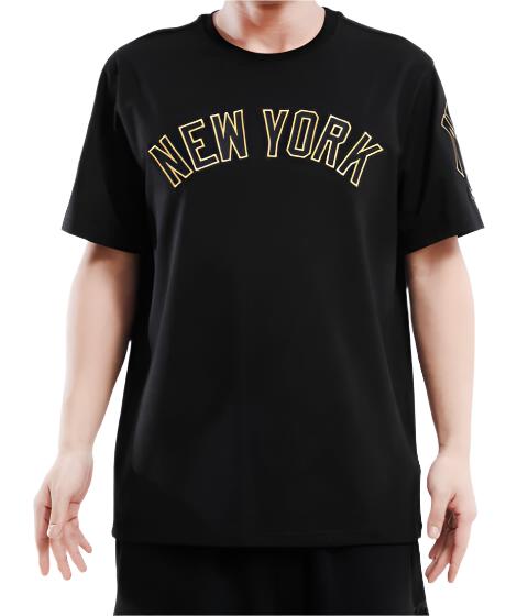 PRO STANDARD MLB NEW YORK YANKEES BLACK/GOLD MEN'S T-SHIRT