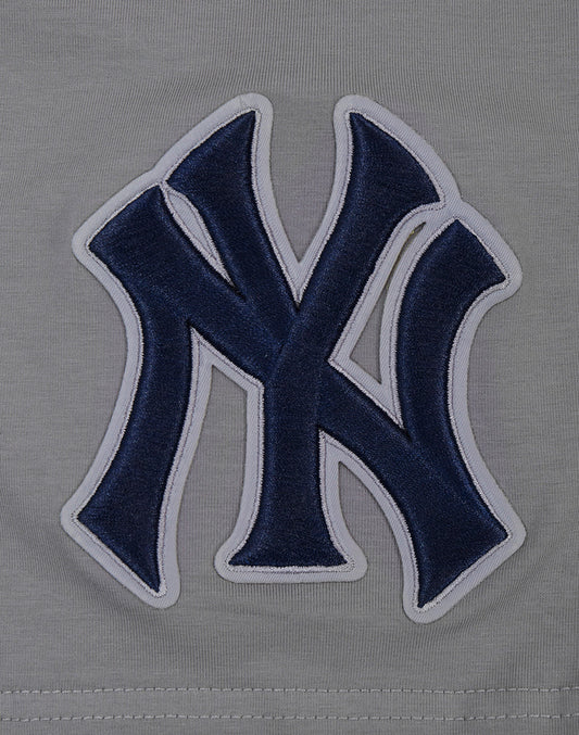 PRO STANDARD MLB NEW YORK YANKEES SCRIPT TAIL MEN'S GREY T-SHIRT