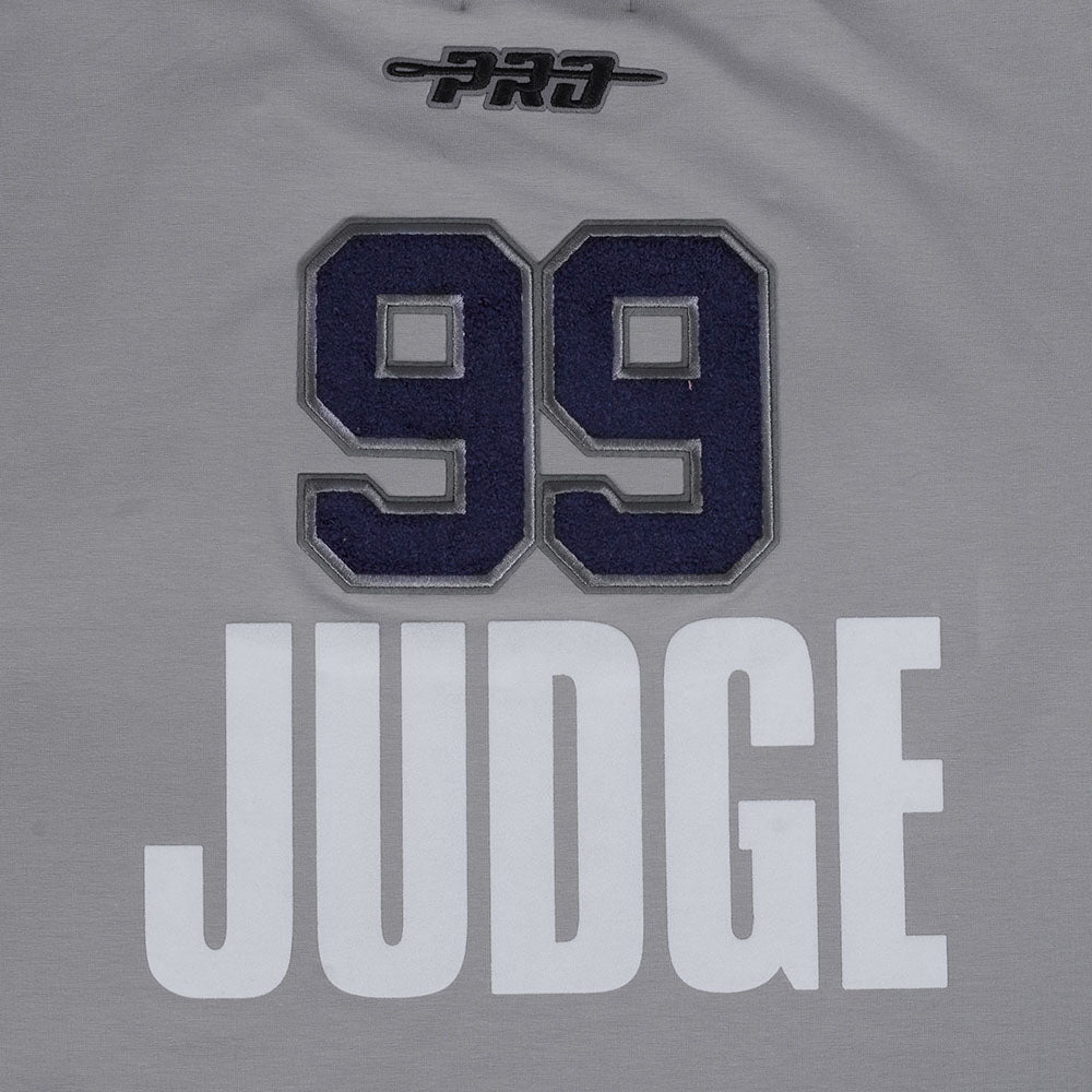 PRO STANDARD MEN'S MLB NEW YORK YANKEES AARON JUDGE #99 SINGLE JERSEY STRIPED GREY T-SHIRT