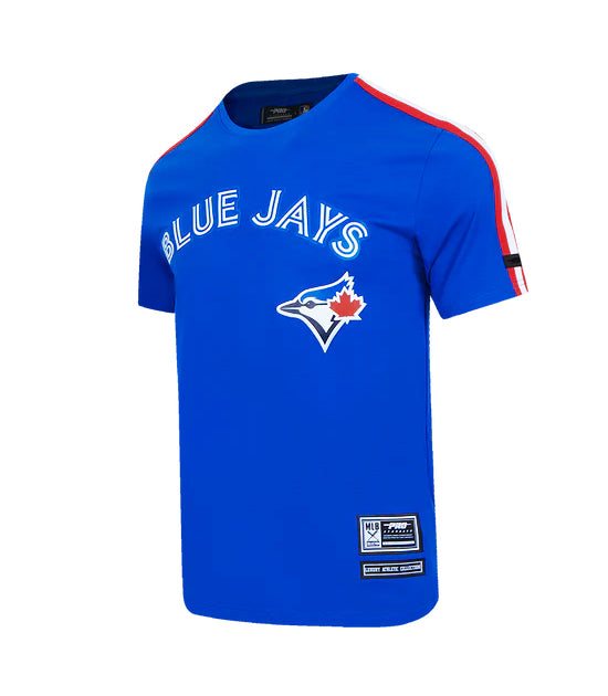 PRO STANDARD MLB TORONTO BLUE JAYS CLASSIC MESH MEN'S SJ STRIPED ROYAL BLUE T-SHIRT