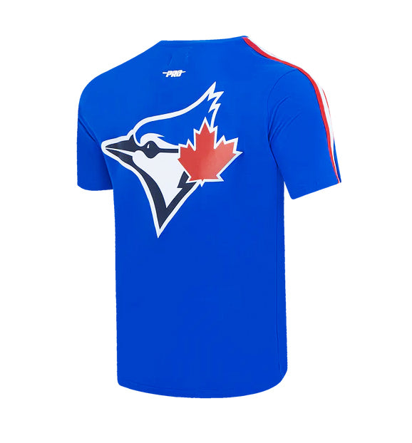 PRO STANDARD MLB TORONTO BLUE JAYS CLASSIC MESH MEN'S SJ STRIPED ROYAL BLUE T-SHIRT