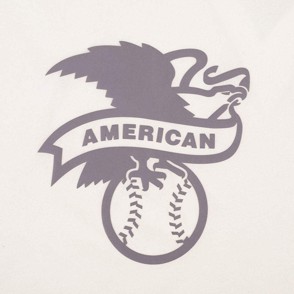 PRO STANDARD MLB AMERICAN LEAGUE TORONTO BLUE JAYS MEN'S DROP SHOULDER EGGSHELL CREAM WHITE T-SHIRT