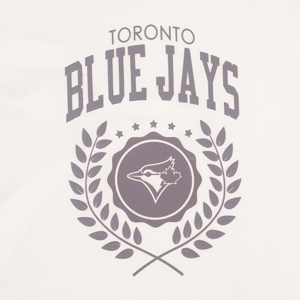 PRO STANDARD MLB AMERICAN LEAGUE TORONTO BLUE JAYS MEN'S DROP SHOULDER EGGSHELL CREAM WHITE T-SHIRT
