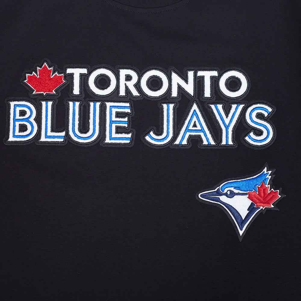 PRO STANDARD MLB TORONTO BLUE JAYS CLASSIC CHENILLE MEN'S BLACK T-SHIRT