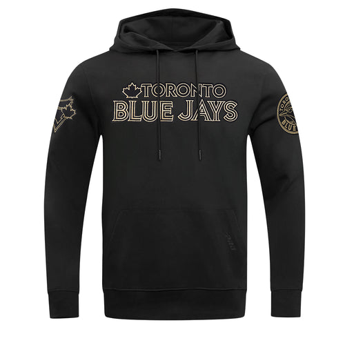 PRO STANDARD MEN'S MLB TORONTO BLUE JAYS BLACK & GOLD PULLOVER HOODIE
