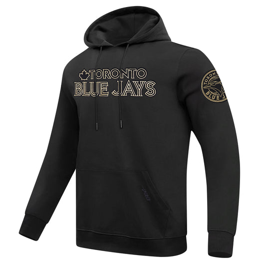 PRO STANDARD MEN'S MLB TORONTO BLUE JAYS BLACK & GOLD PULLOVER HOODIE