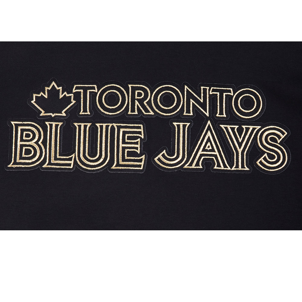 PRO STANDARD MEN'S MLB TORONTO BLUE JAYS BLACK & GOLD PULLOVER HOODIE