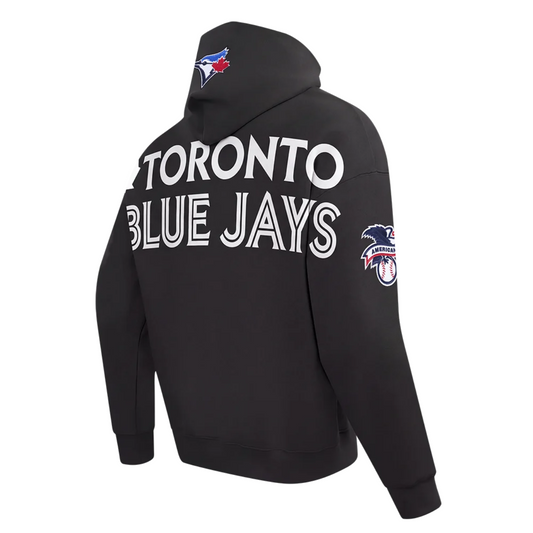 PRO STANDARD MEN'S MLB AMERICAN LEAGUE TORONTO BLUE JAYS BLACK PULLOVER HOODIE
