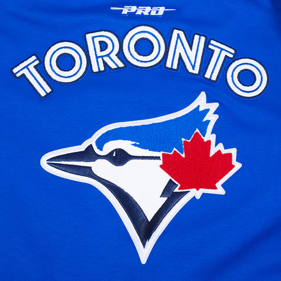 PRO STANDARD MLB TORONTO BLUE JAYS CURRENT LOGO PRO GAME DAY MEN'S ROYAL BLUE DOUBLE KNIT JACKET