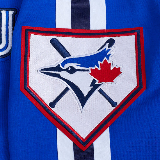 PRO STANDARD MLB TORONTO BLUE JAYS CURRENT LOGO PRO GAME DAY MEN'S ROYAL BLUE DOUBLE KNIT JACKET